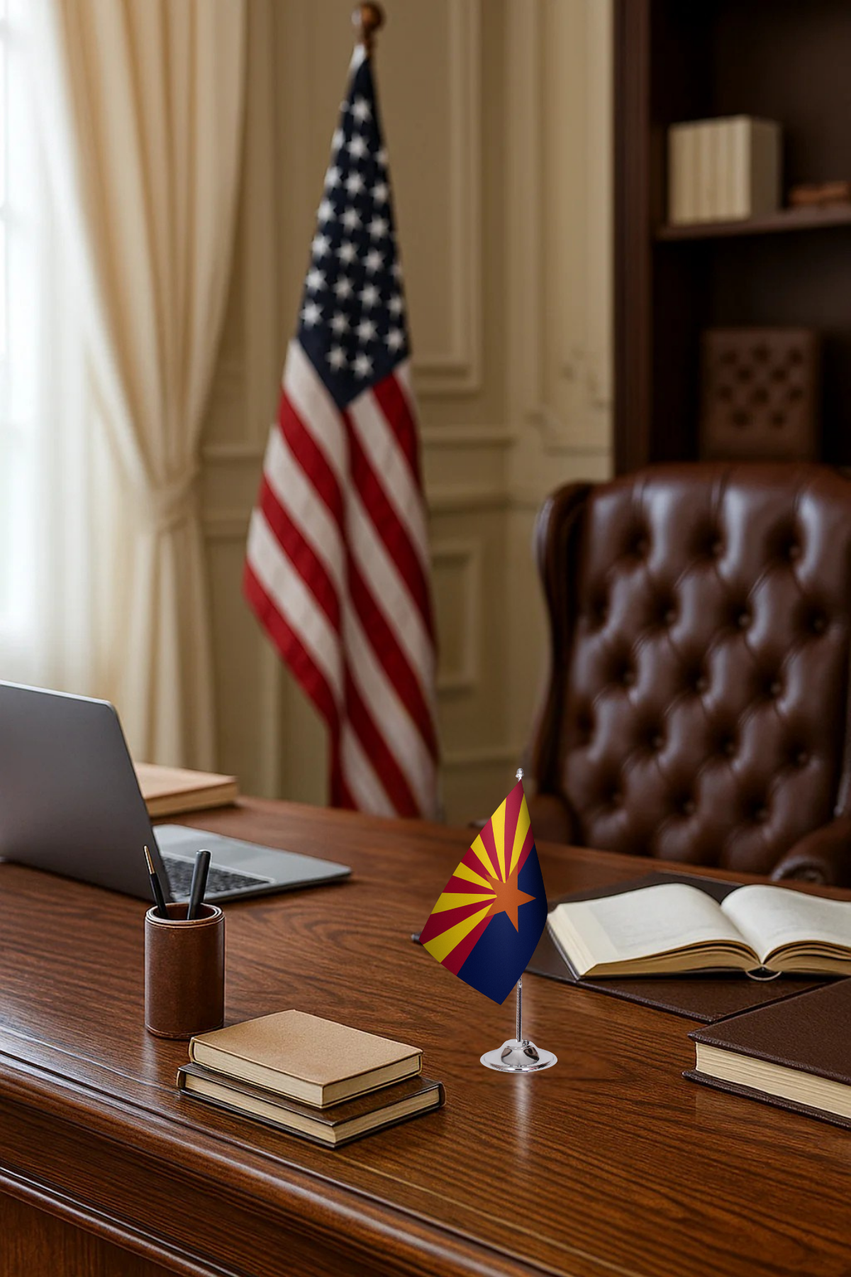 Arizona Eyalet Masa Bayrağı detay görünümü