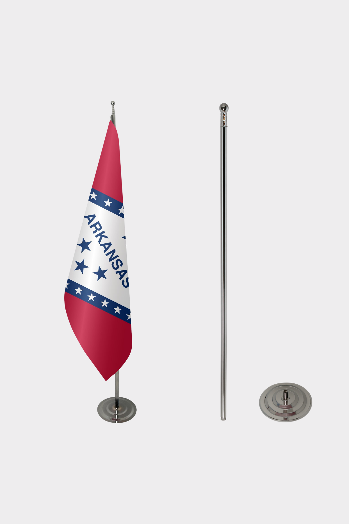 Arkansas Makam Bayrağı Seti yakın çekim
