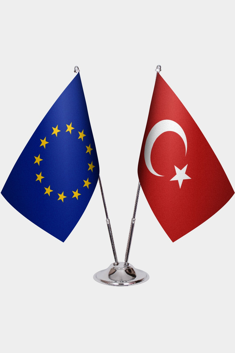 Avrupa Birliği ve Türkiye İkili Masa Bayrağı Seti