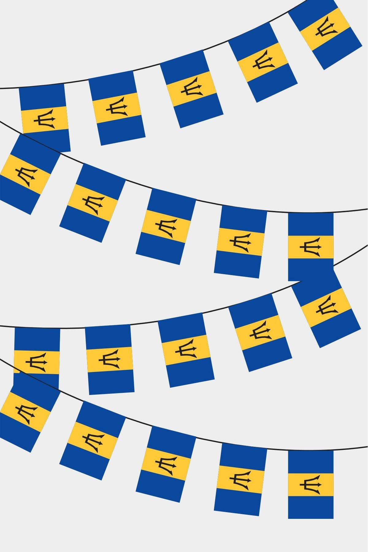 Barbados Dikdörtgen Süsleme Bayrak