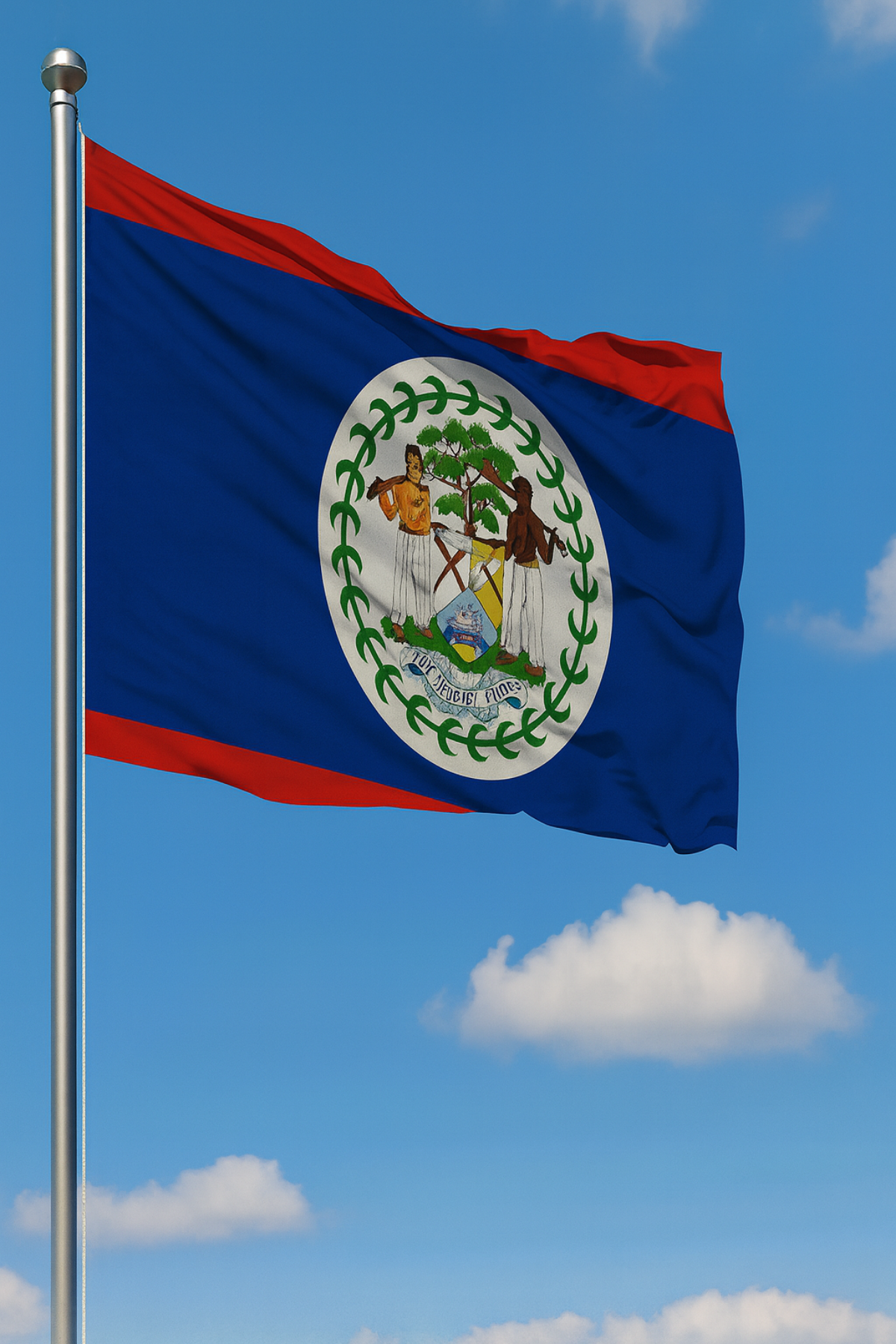 Belize Bayrağı detay görünümü
