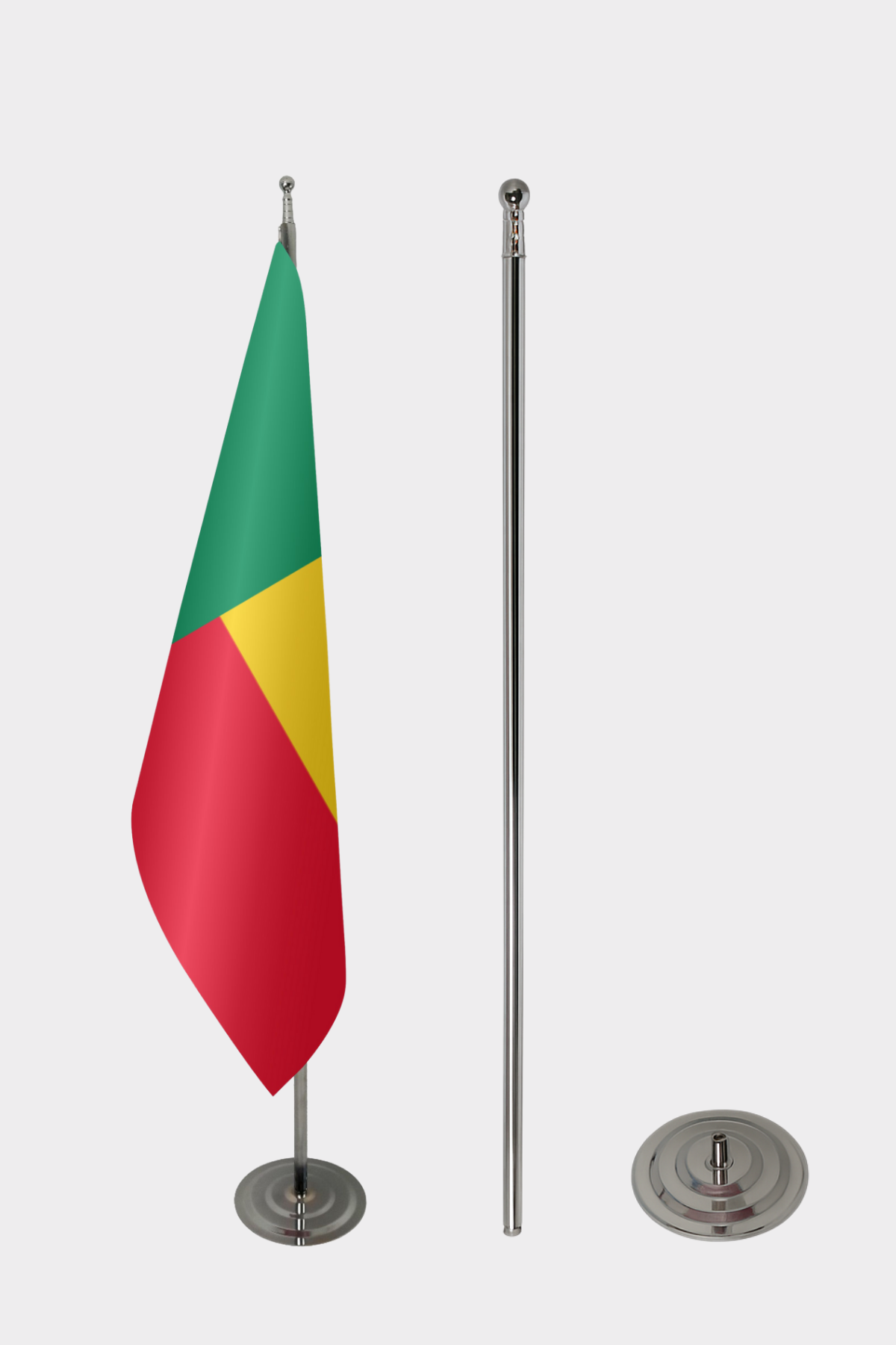 Benin Makam Bayrağı Seti yakın çekim