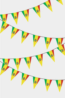 Bolivya Üçgen Süsleme Bayrak