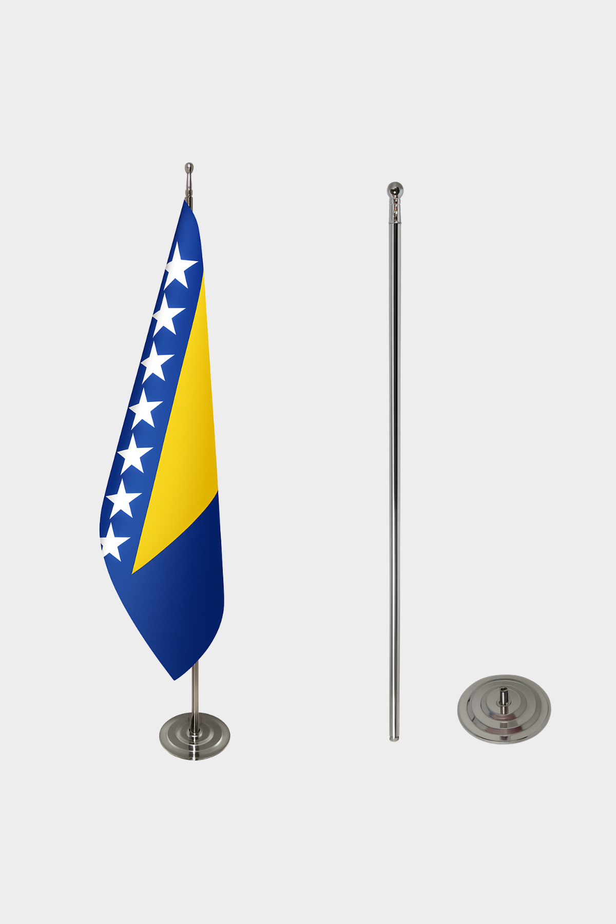 Bosna-Hersek Makam Bayrağı Seti yakın çekim