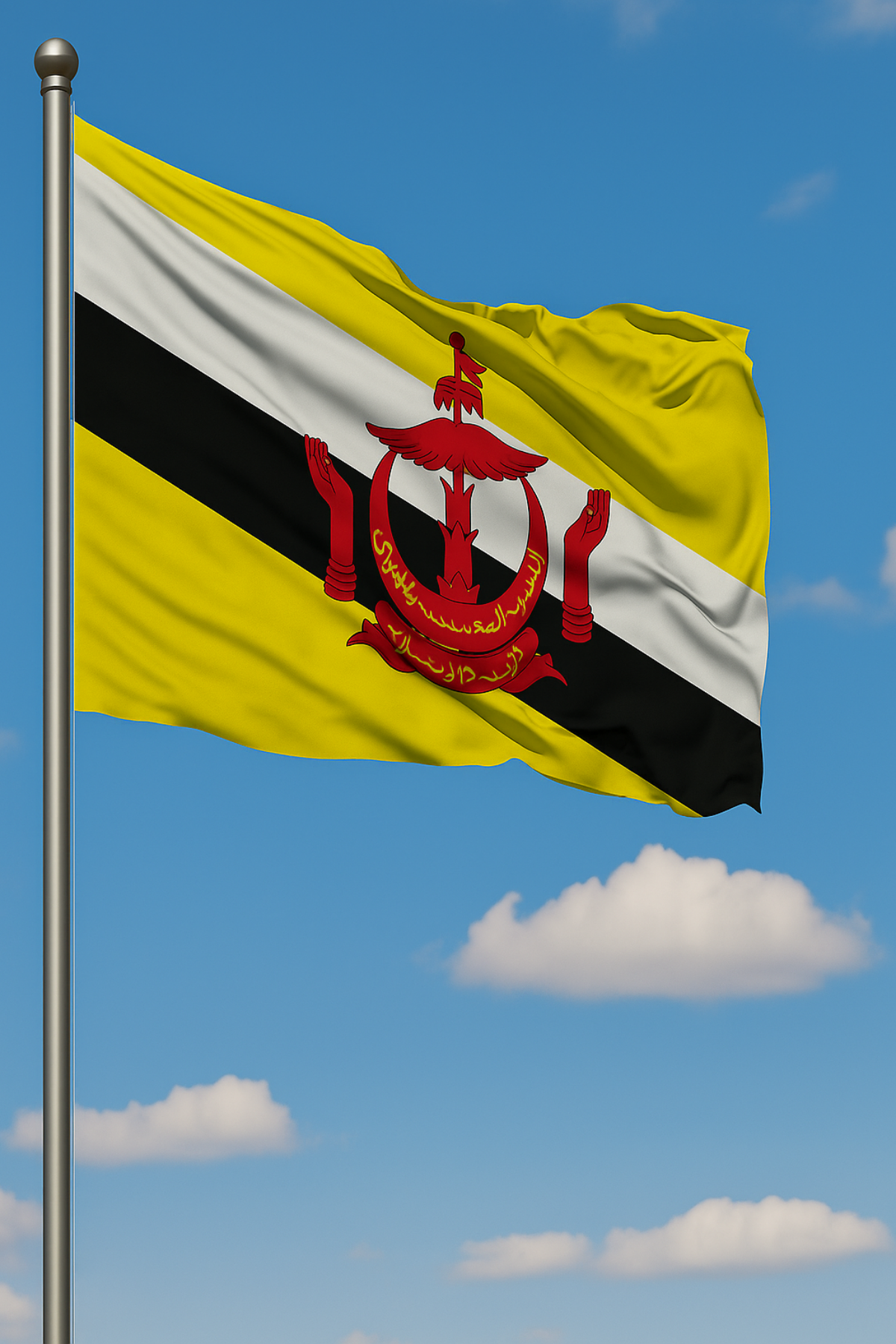 Brunei Bayrağı detay görünümü