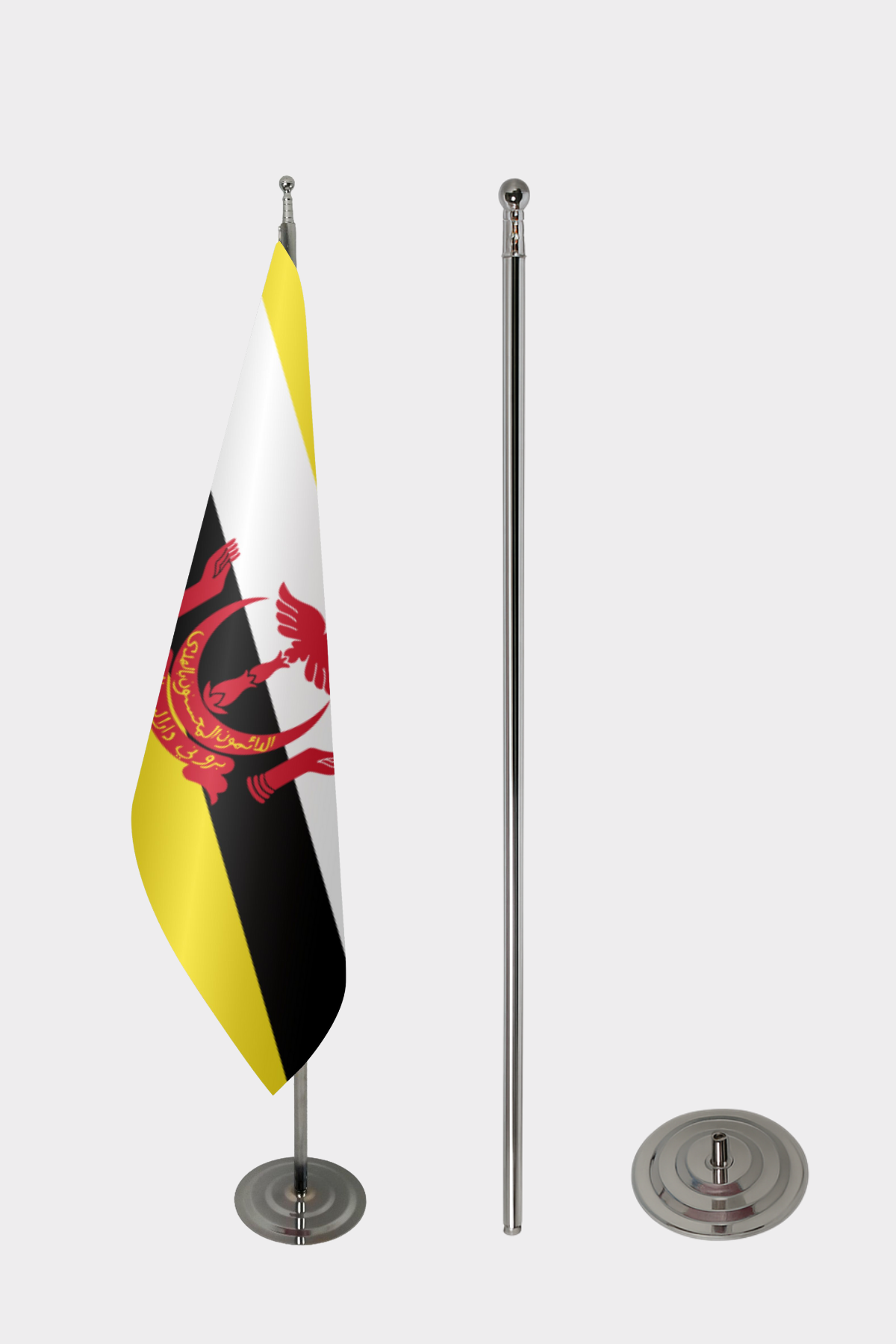 Brunei Makam Bayrağı Seti yakın çekim