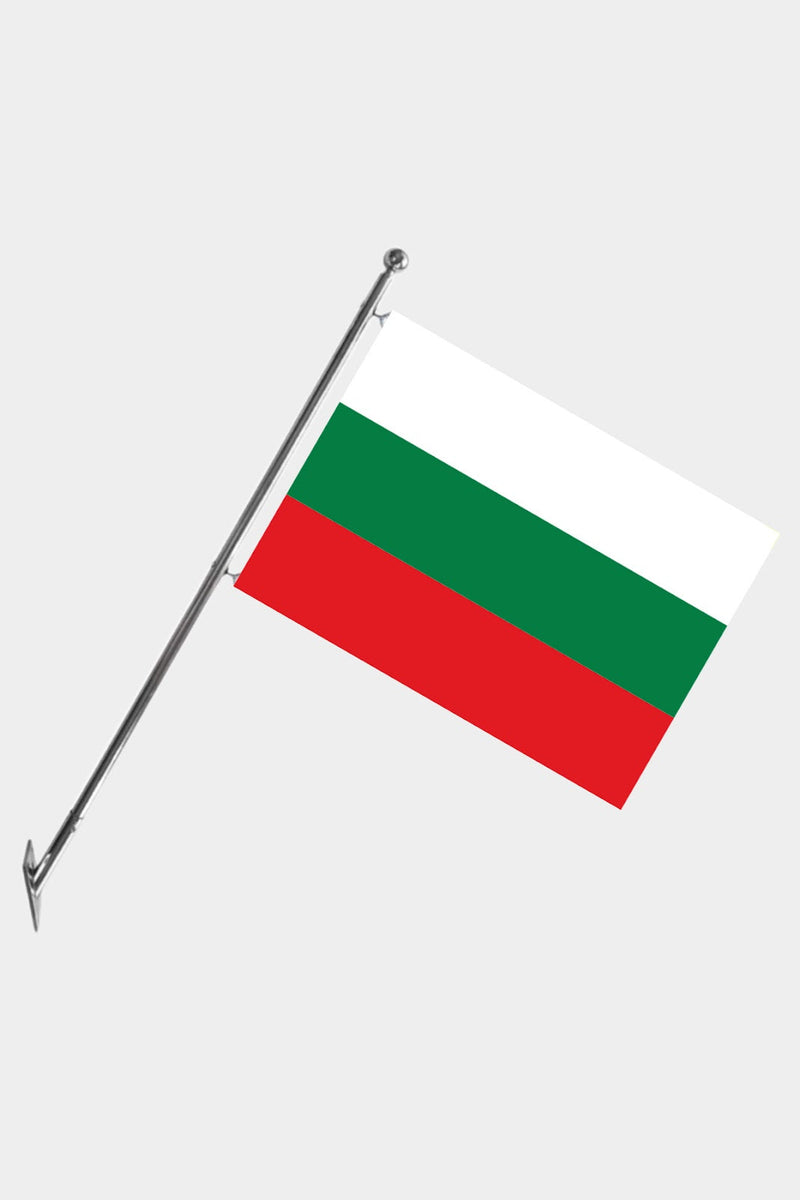 Bulgaristan Teleskopik Duvar Bayrağı Seti