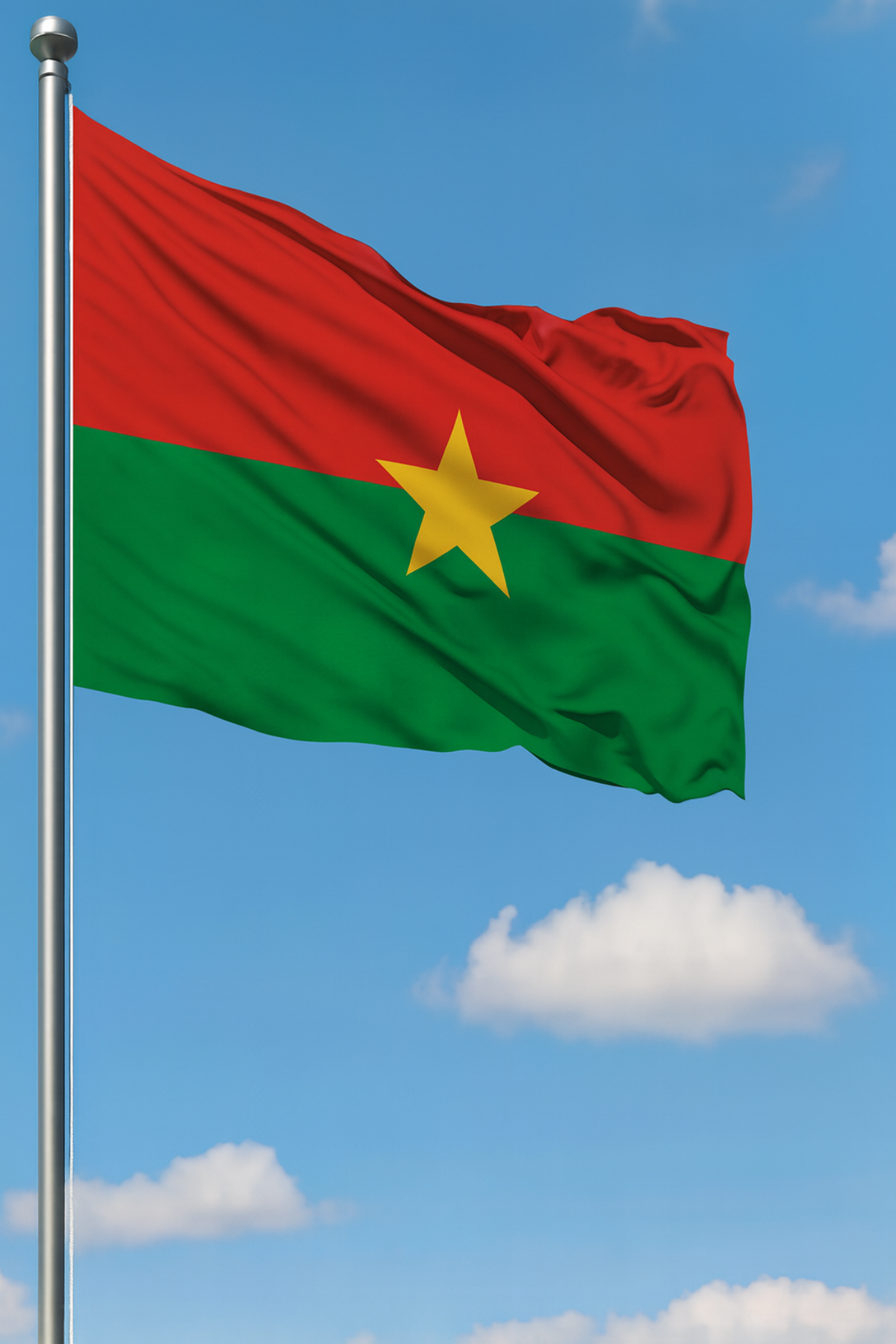 Burkina Faso Bayrağı detay görünümü