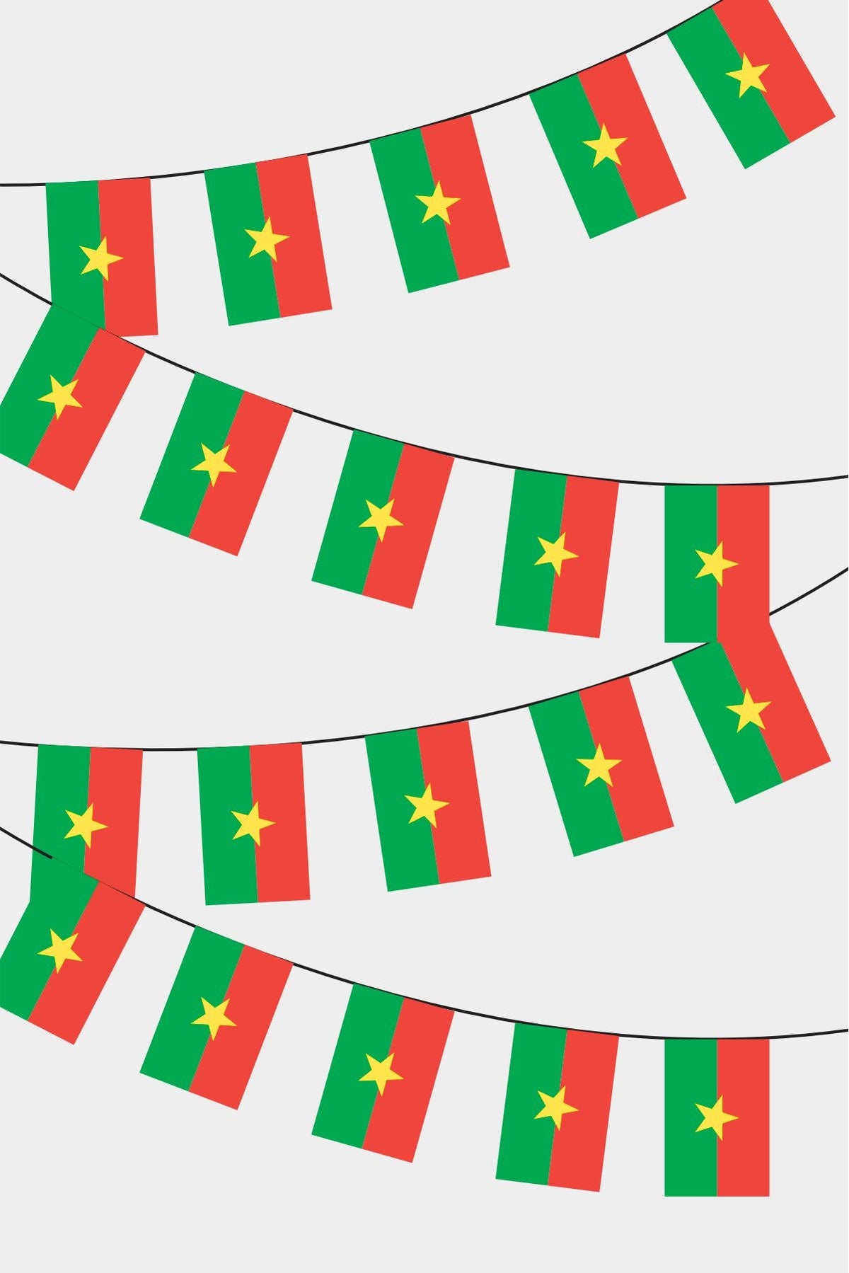 Burkina Faso Dikdörtgen Süsleme Bayrak