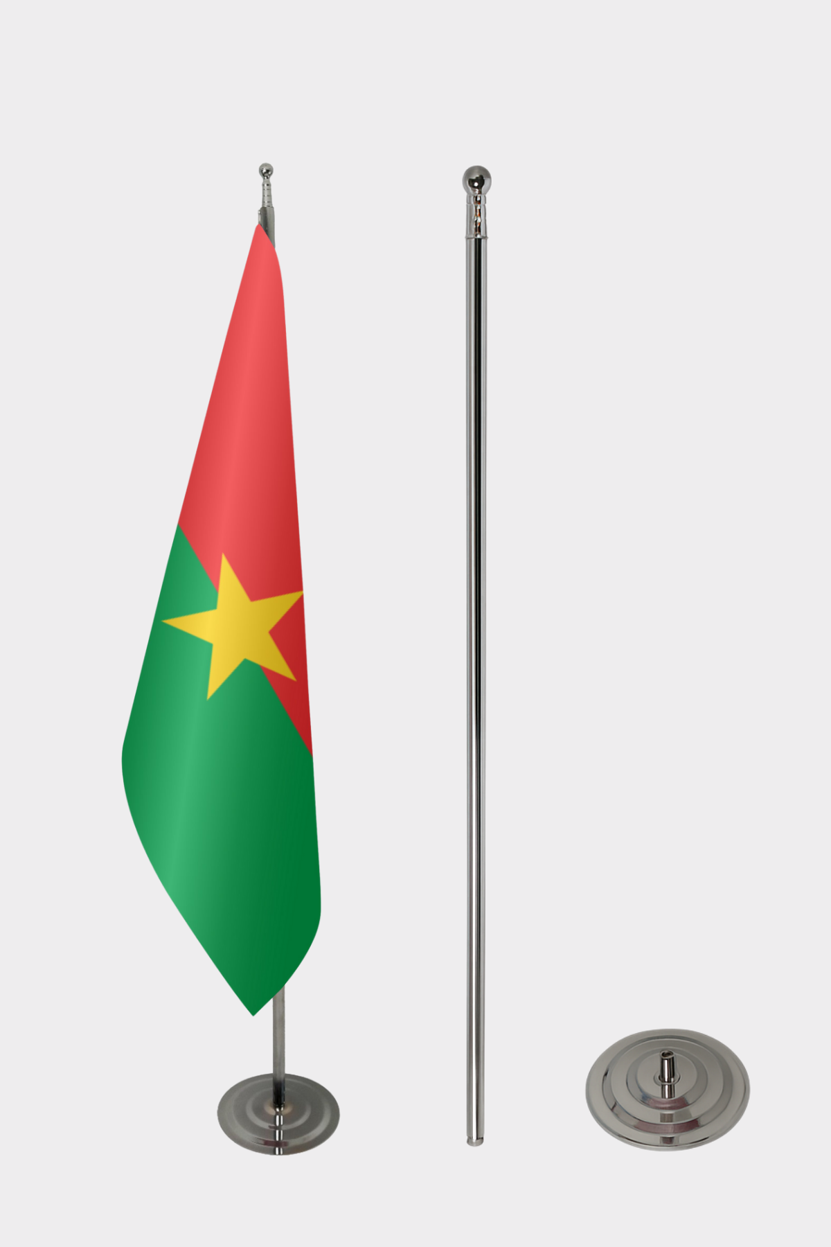Burkina Faso Makam Bayrağı Seti yakın çekim