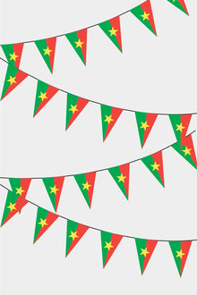 Burkina Faso Üçgen Süsleme Bayrak
