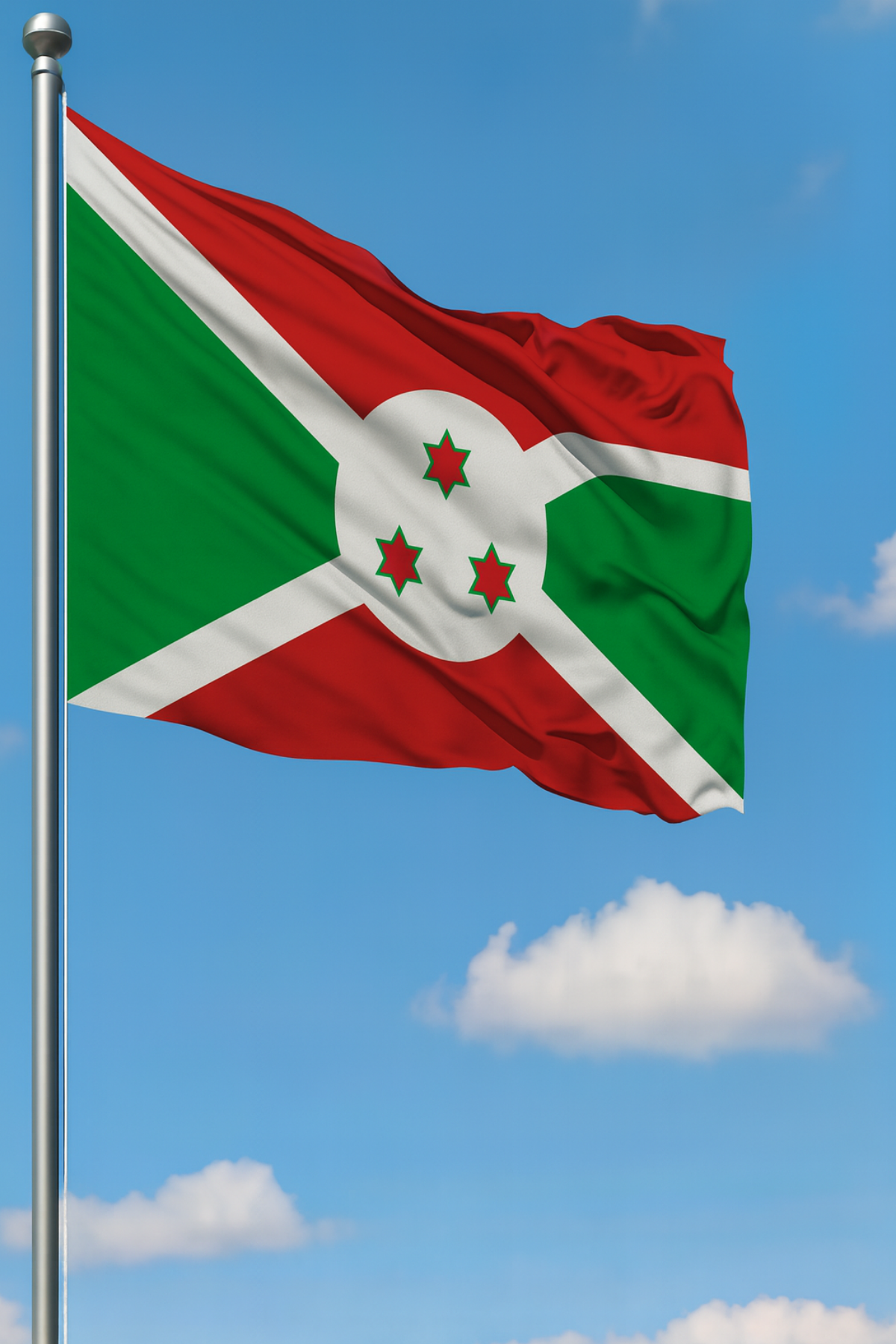 Burundi Bayrağı detay görünümü