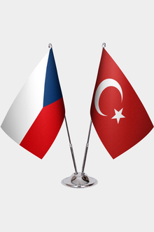 Çek Cumhuriyeti ve Türkiye İkili Masa Bayrağı Seti
