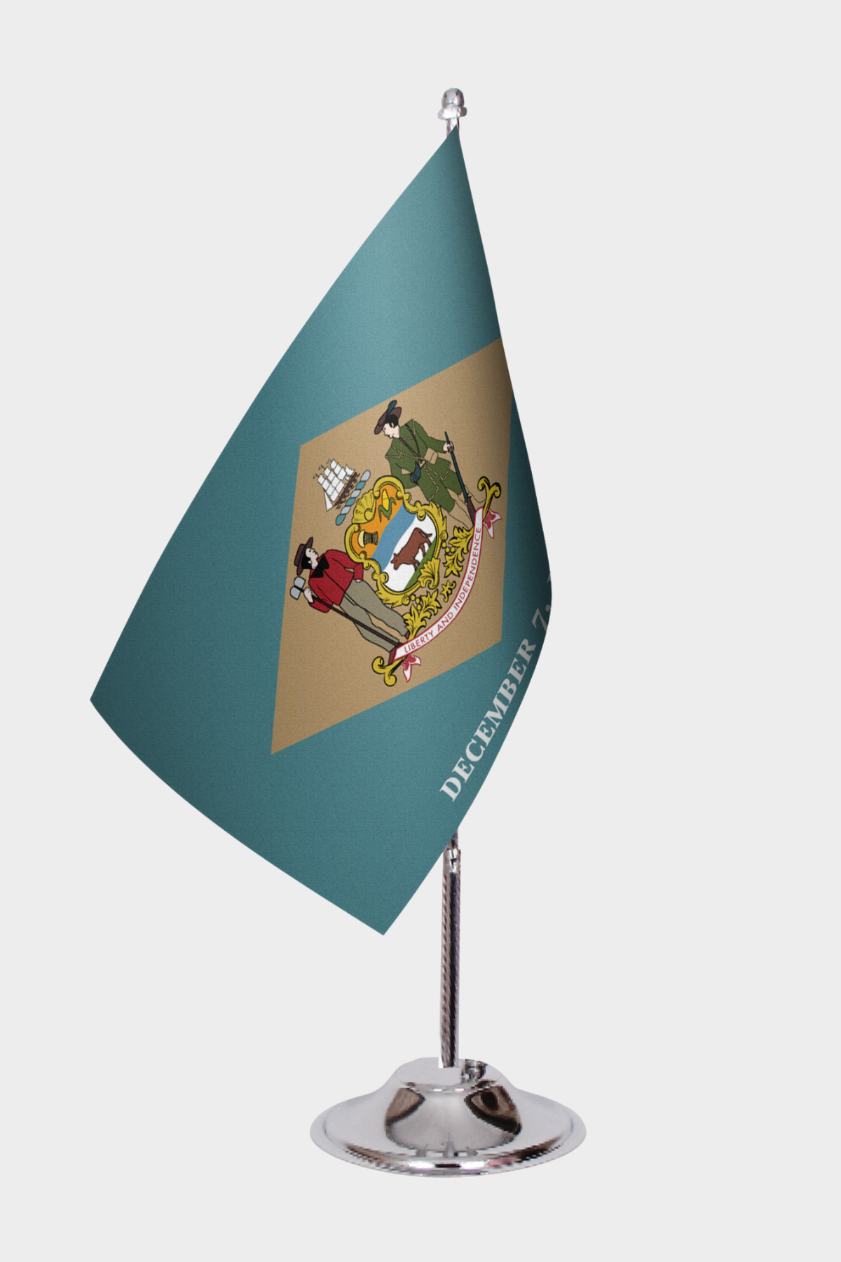 Delaware Eyalet Masa Bayrağı yakın çekim