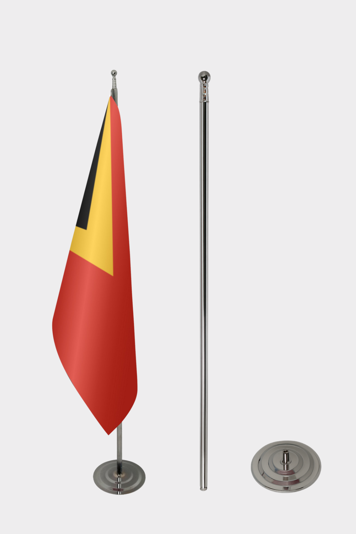 Doğu Timor Makam Bayrağı Seti yakın çekim