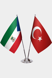 Ekvator Ginesi ve Türkiye İkili Masa Bayrağı Seti