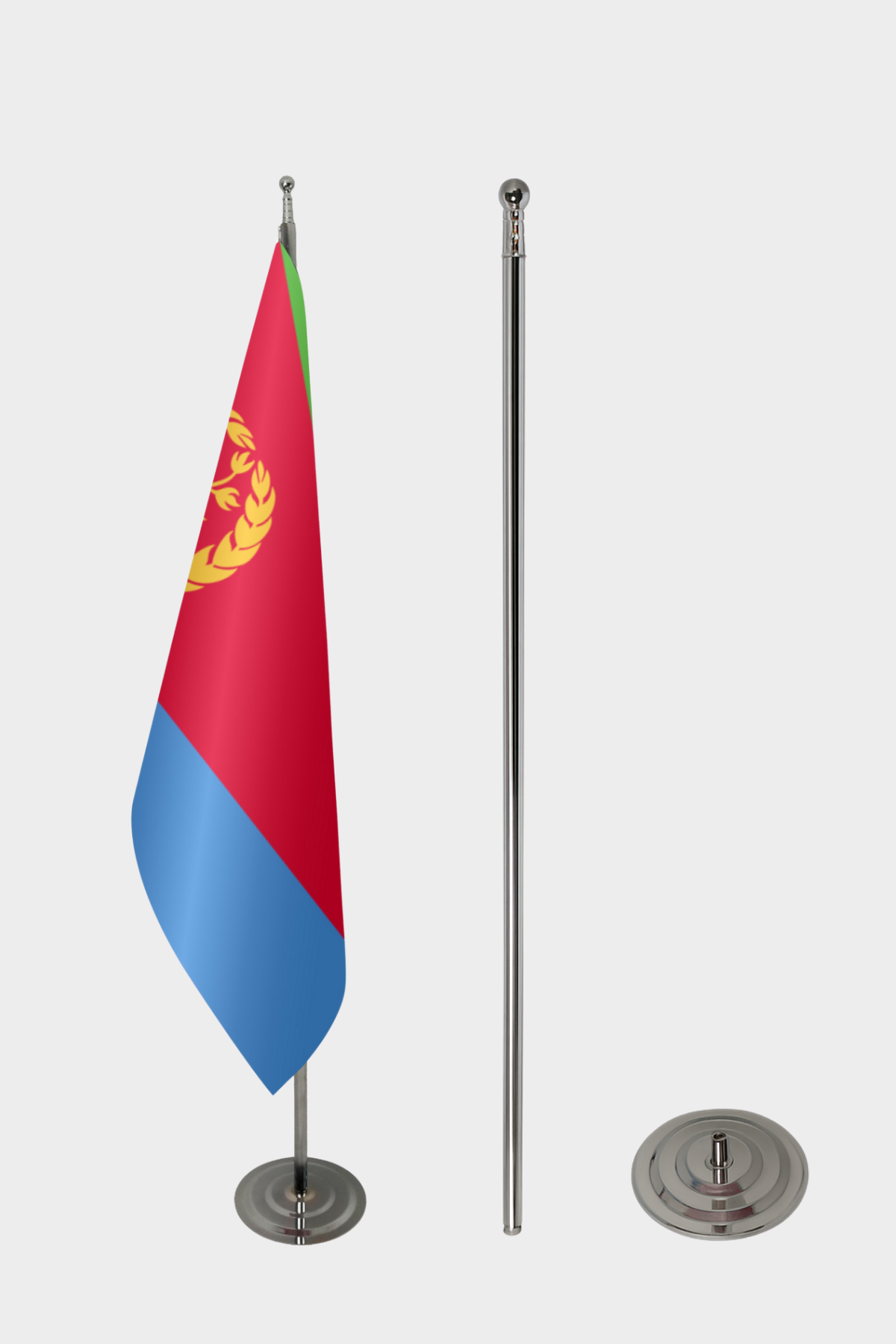 Eritre Makam Bayrağı Seti yakın çekim