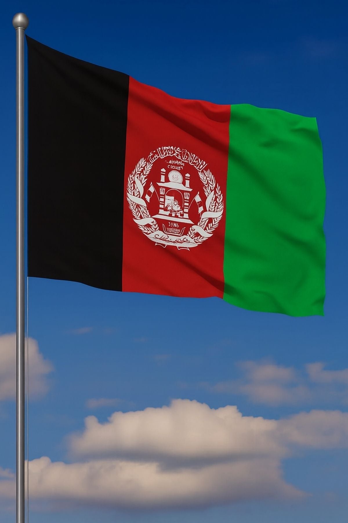 Eski Afganistan Bayrağı yakın çekim