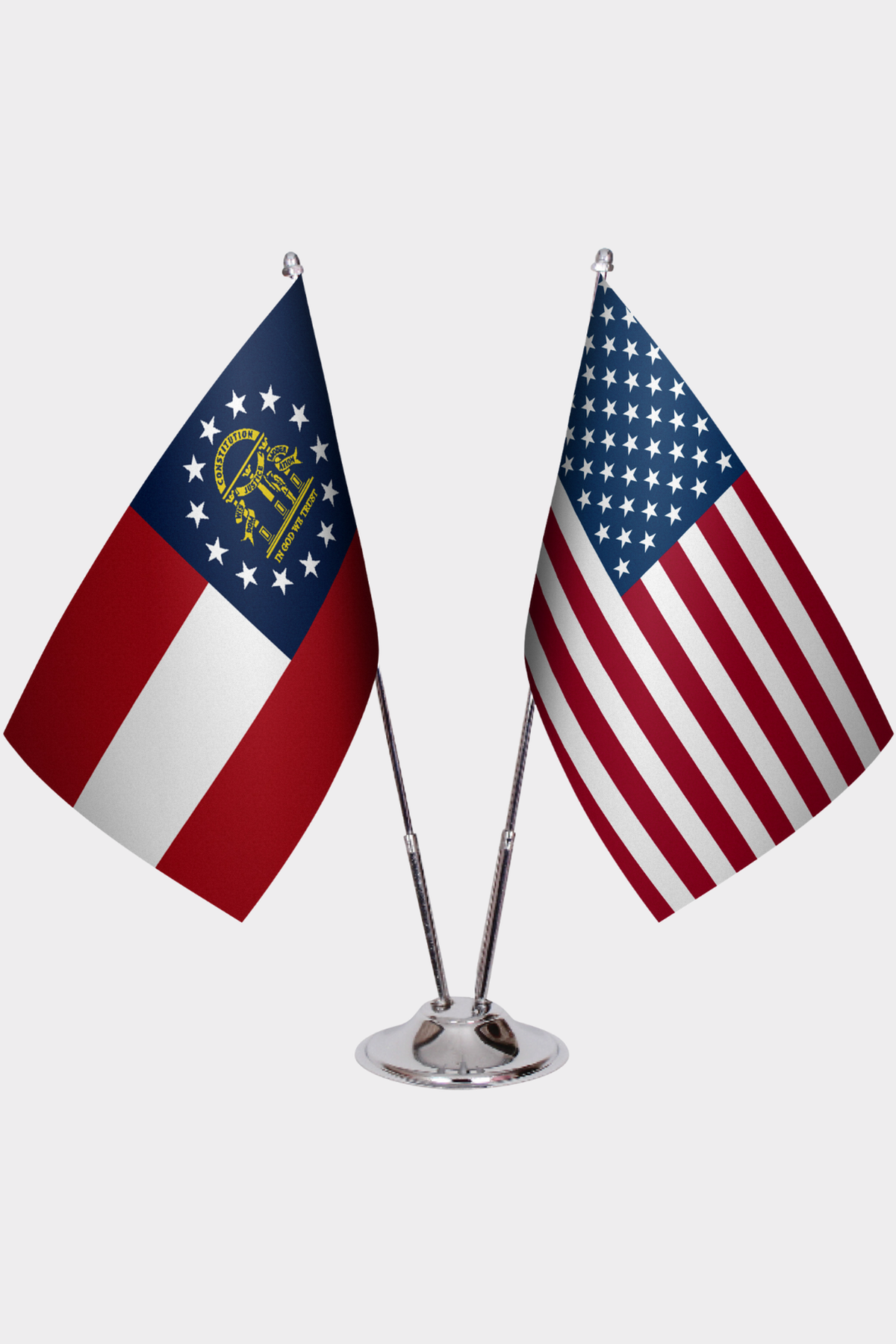Georgia ve ABD İkili Masa Bayrağı Seti