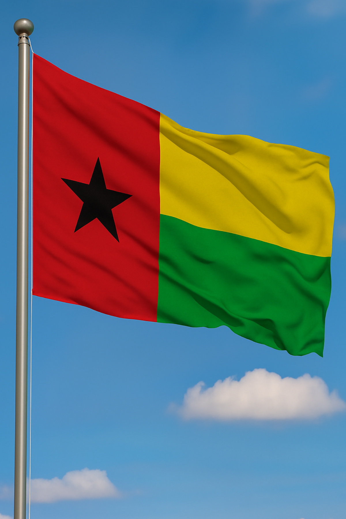 Gine-Bissau Bayrağı detay görünümü