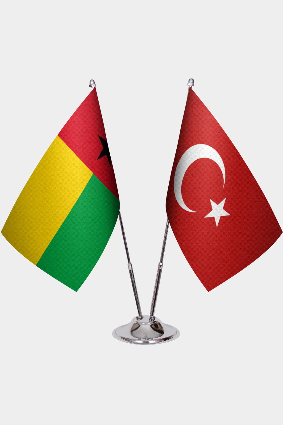 Gine-Bissau ve Türkiye İkili Masa Bayrağı Seti
