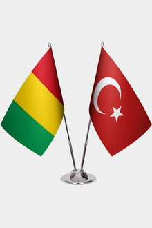 Gine ve Türkiye İkili Masa Bayrağı Seti