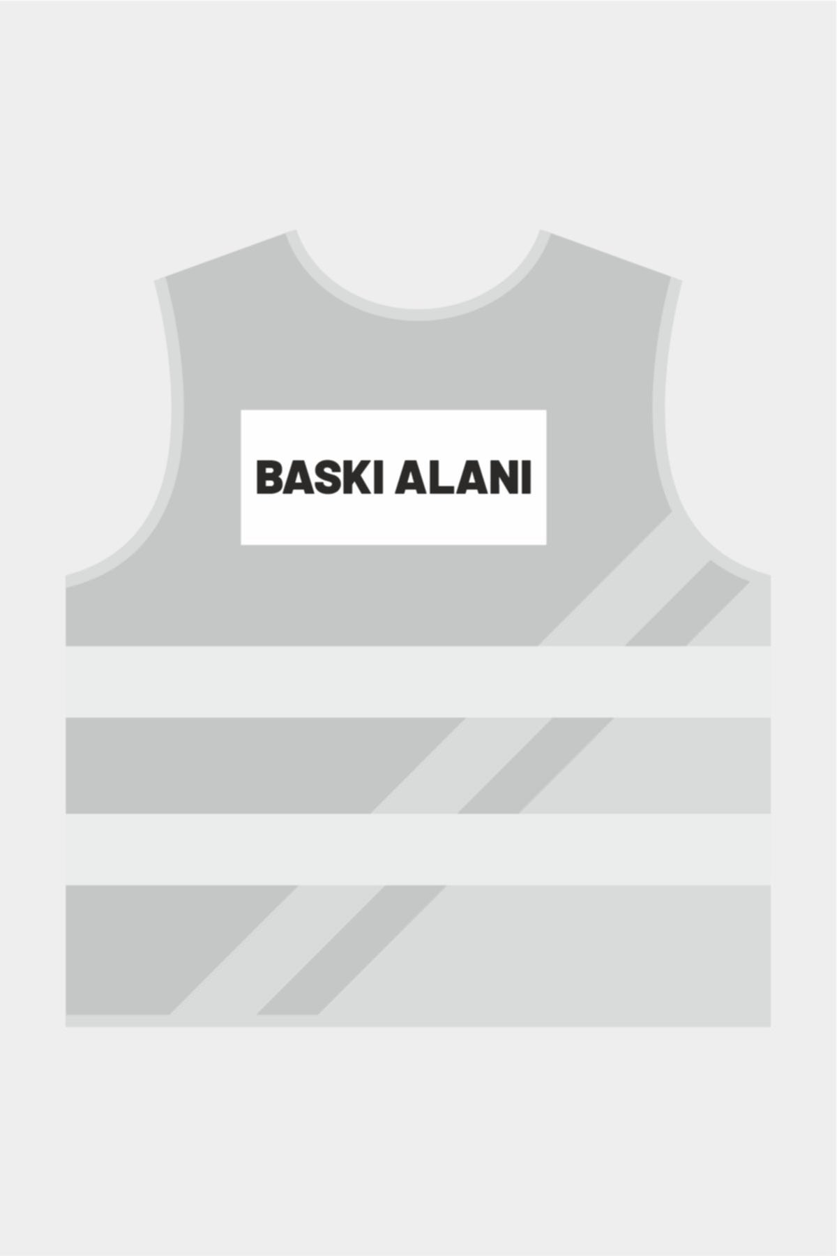 Gri Uyarı Yeleği yakın çekim