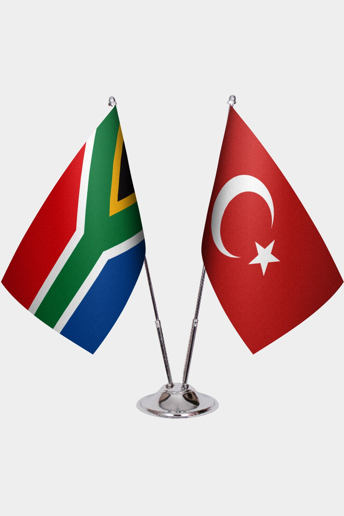 Güney Afrika ve Türkiye İkili Masa Bayrağı Seti