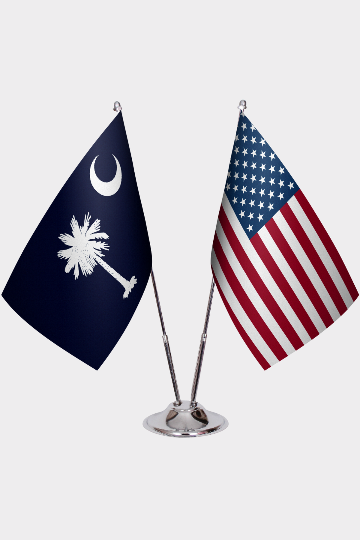 Güney Carolina ve ABD İkili Masa Bayrağı Seti
