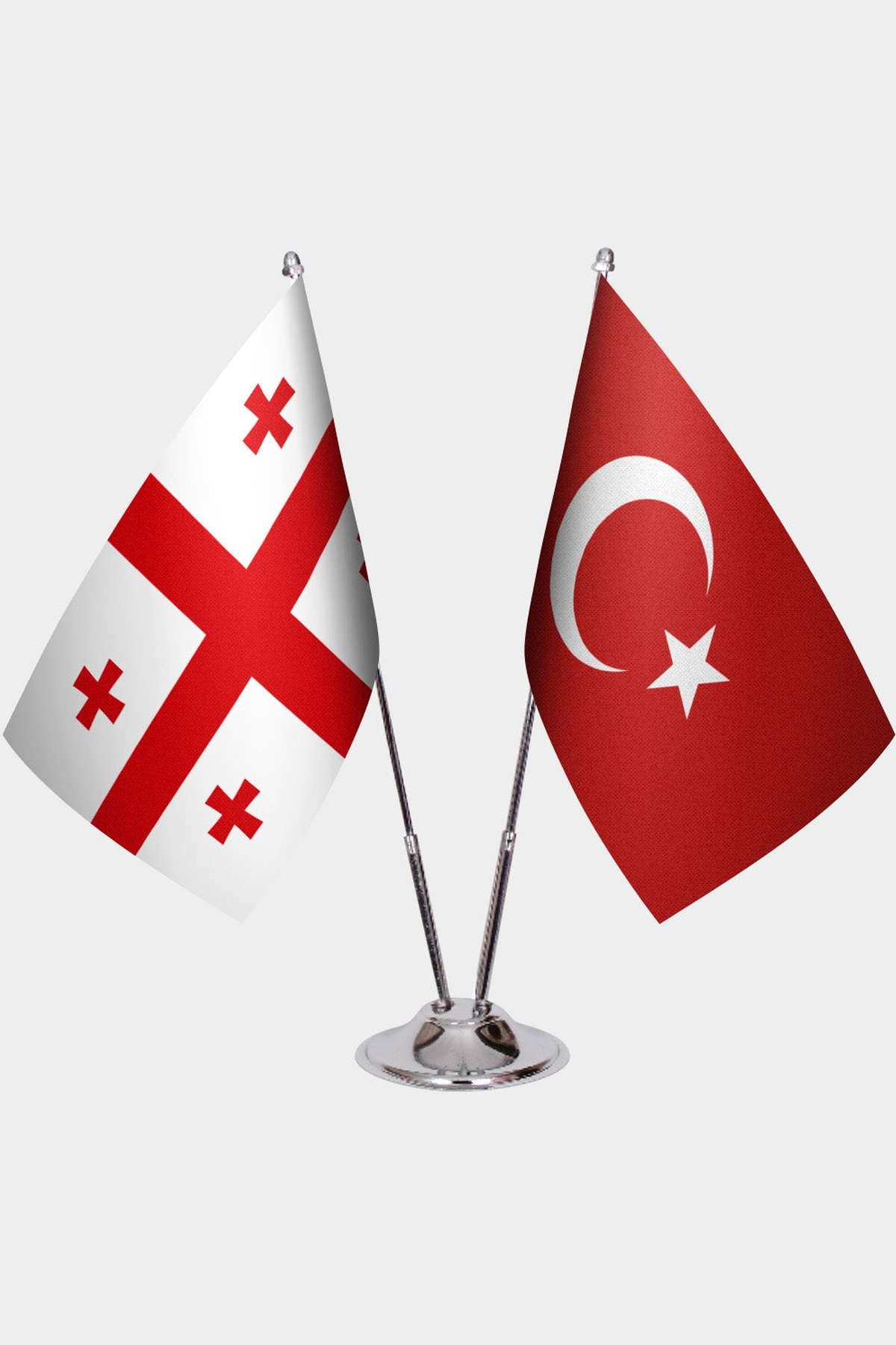 Gürcistan ve Türkiye İkili Masa Bayrağı Seti