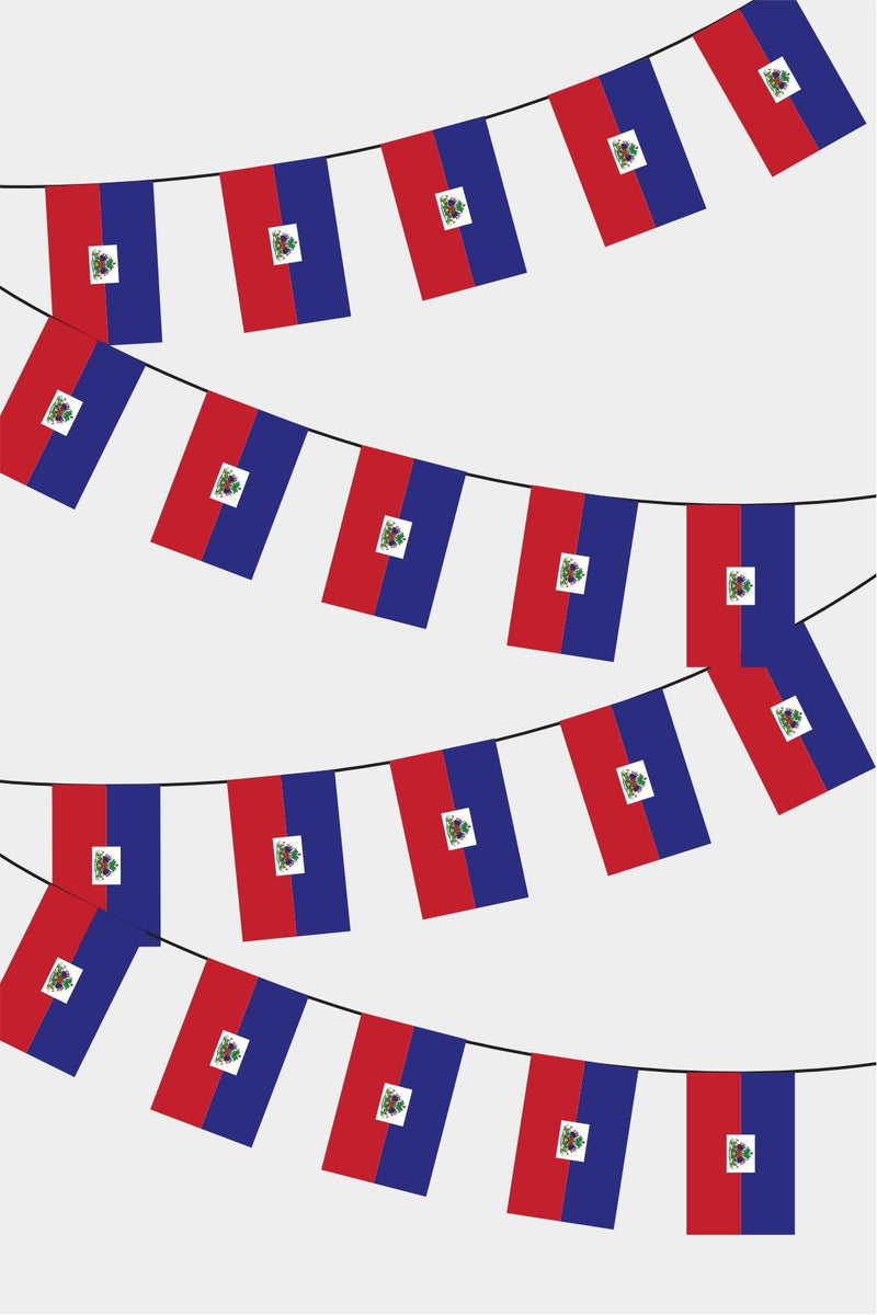 Haiti Dikdörtgen Süsleme Bayrak