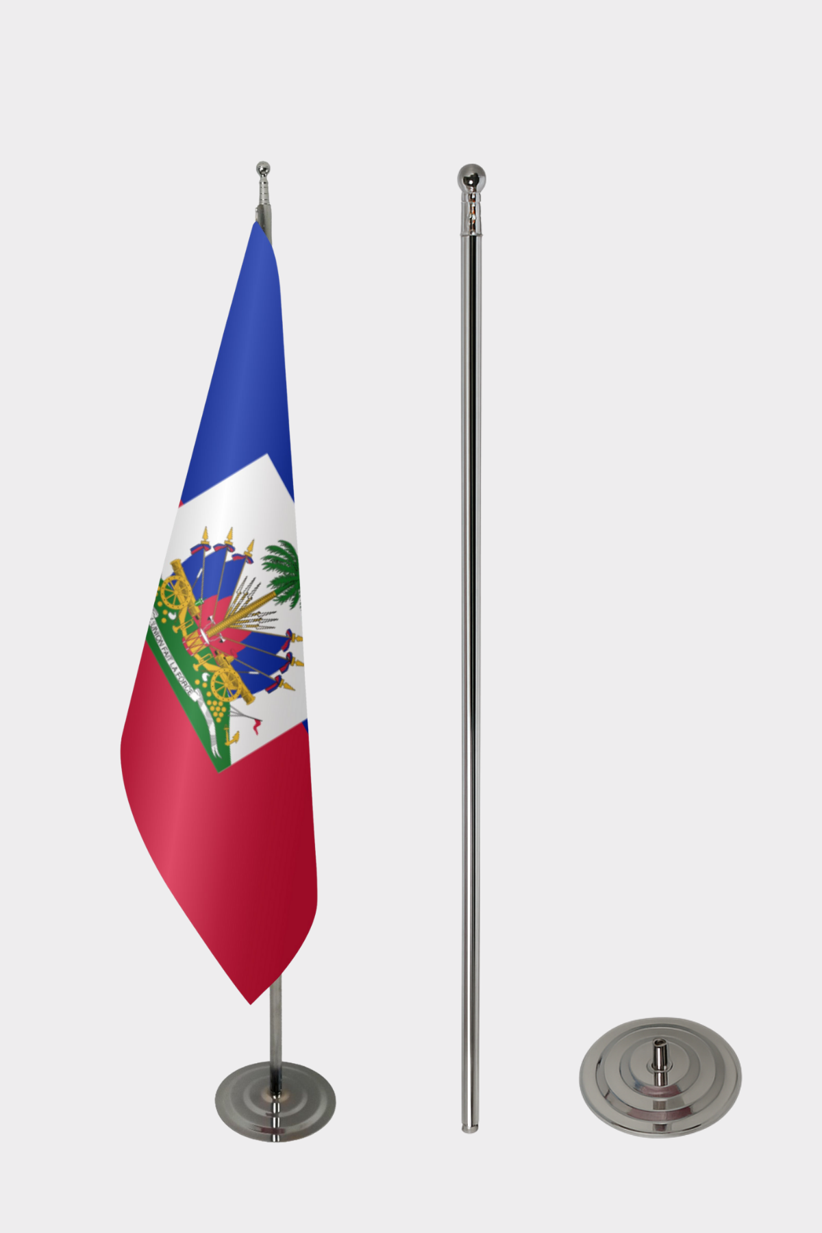 Haiti Makam Bayrağı Seti yakın çekim