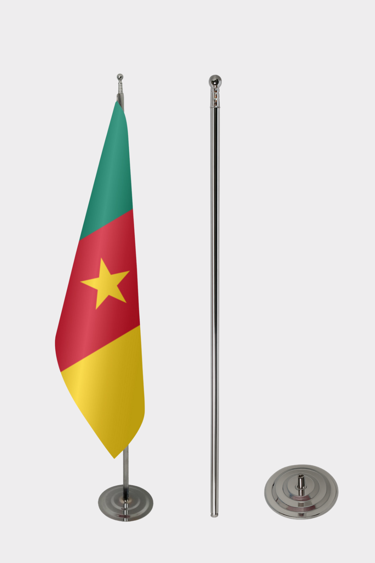 Kamerun Makam Bayrağı Seti yakın çekim
