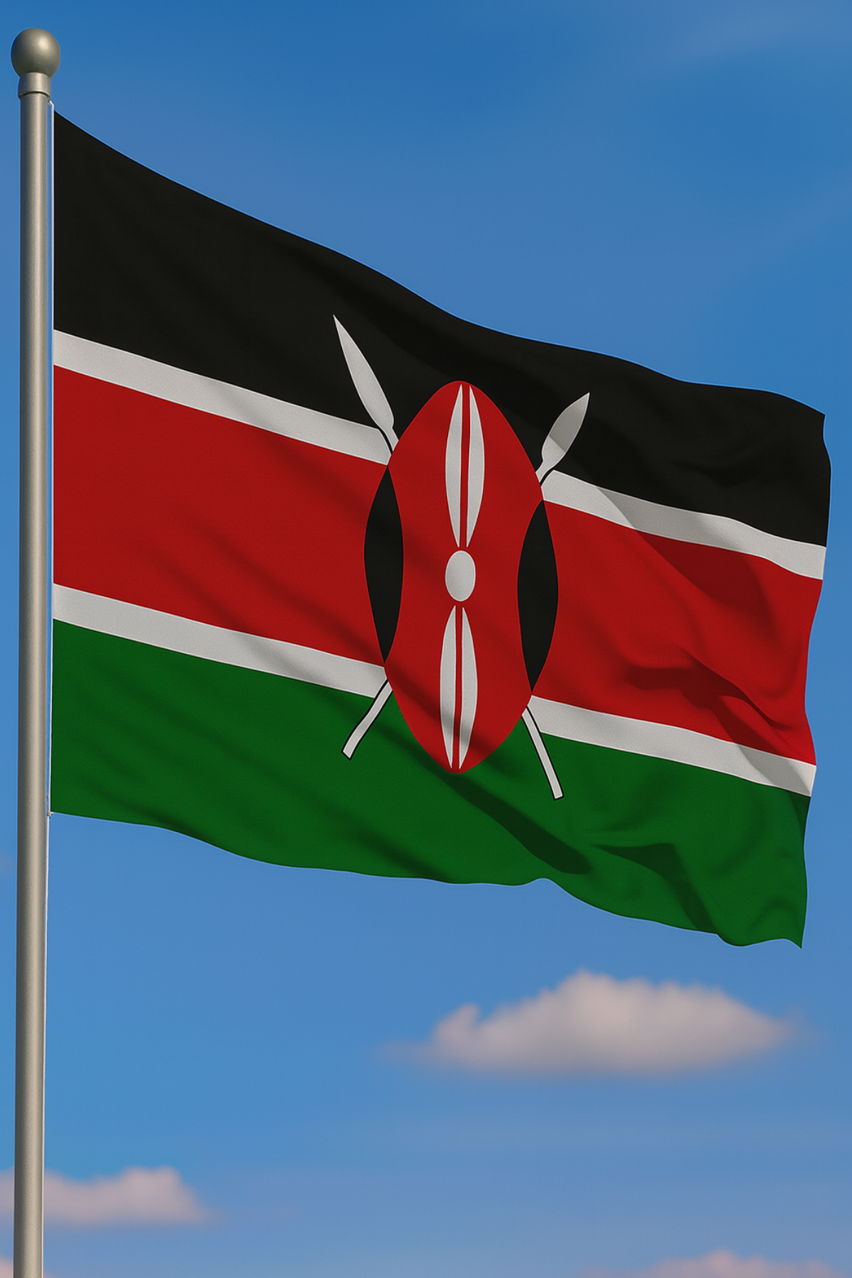 Kenya Bayrağı detay görünümü