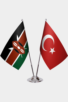 Kenya ve Türkiye İkili Masa Bayrağı Seti