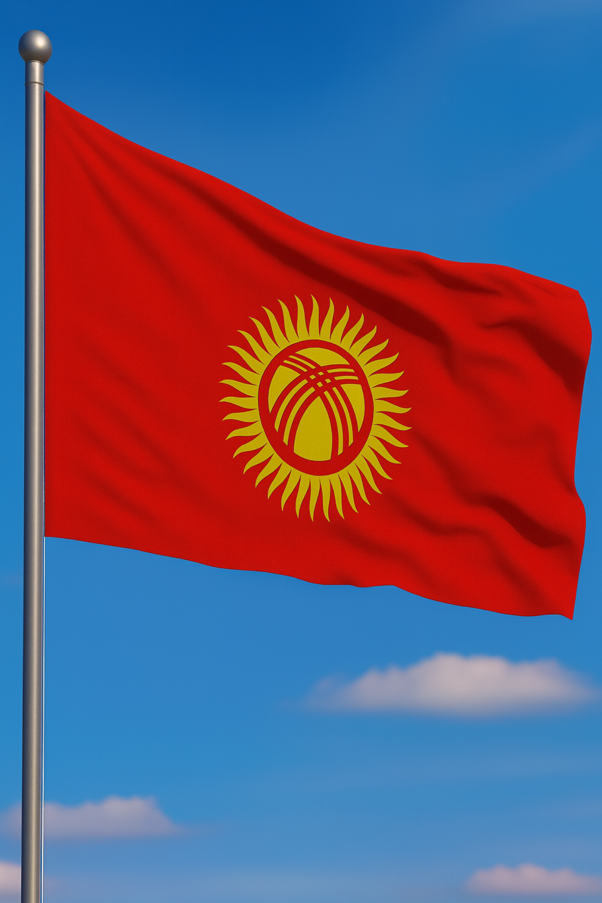 Kırgızistan Bayrağı detay görünümü