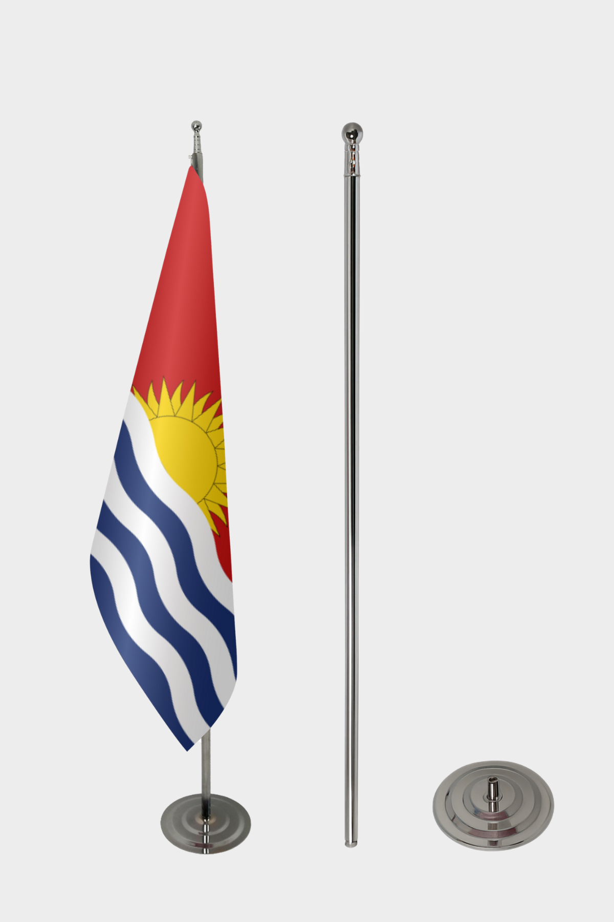 Kiribati Makam Bayrağı Seti yakın çekim