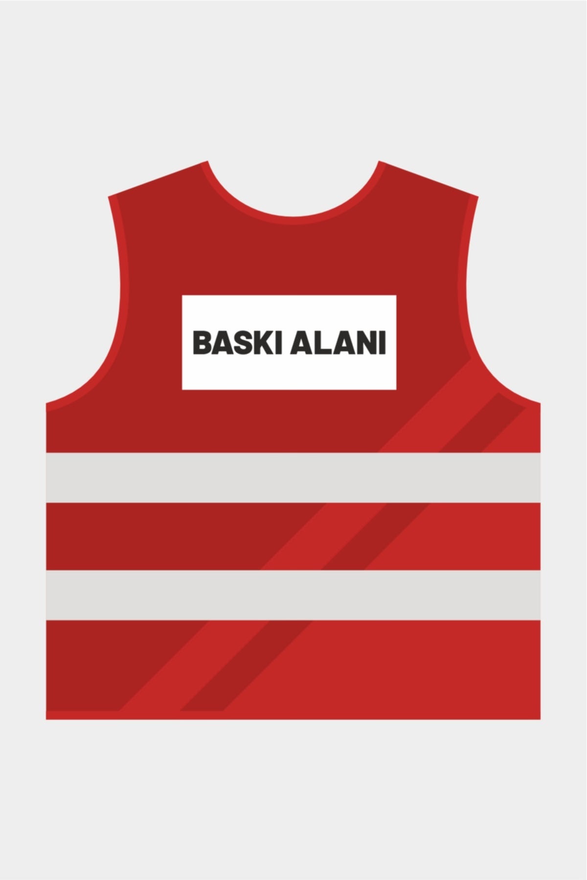 Kırmızı Uyarı Yeleği yakın çekim