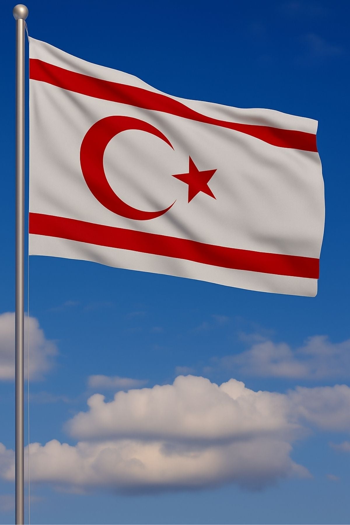 KKTC Bayrağı detay görünümü