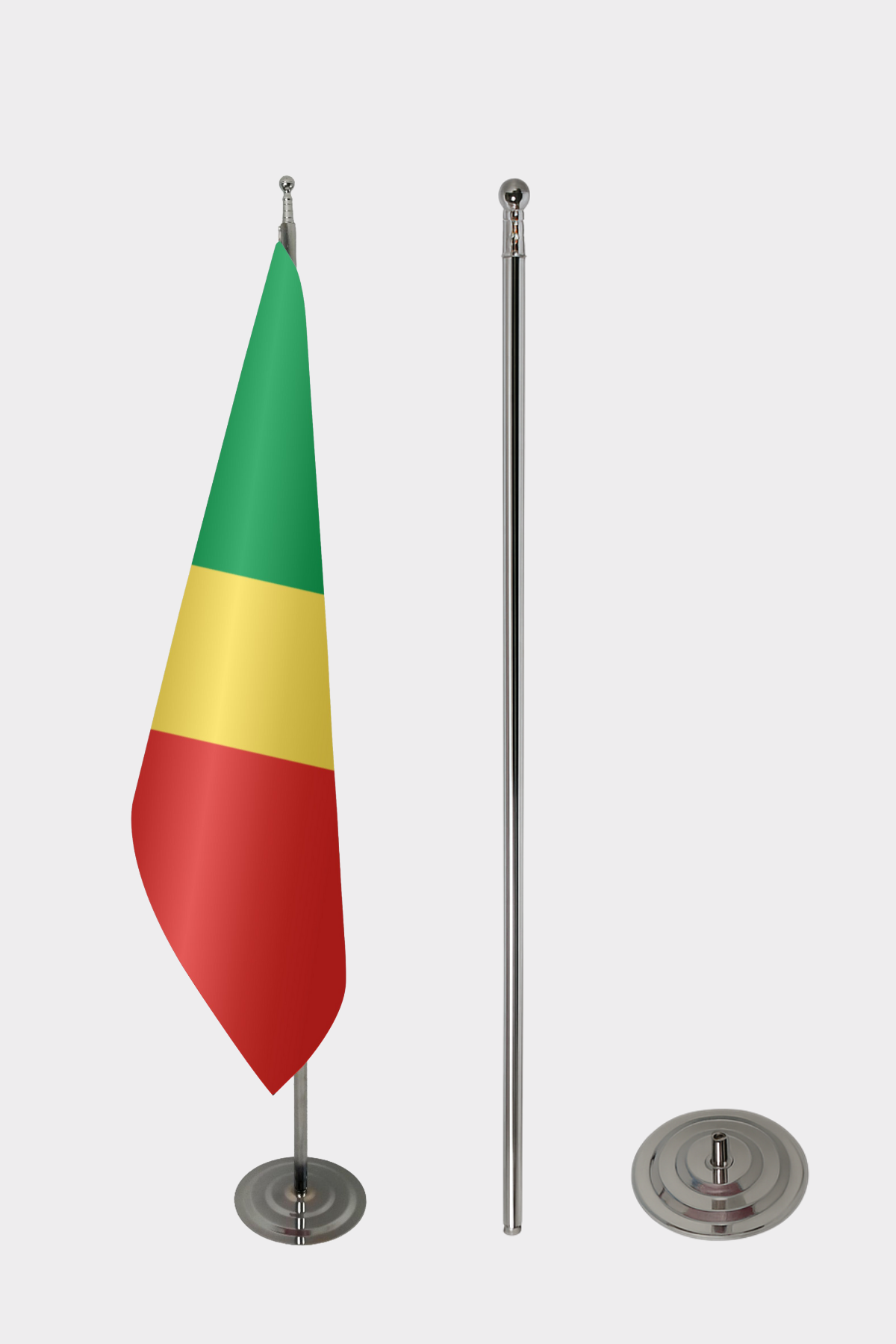 Kongo Cumhuriyeti Makam Bayrağı Seti yakın çekim