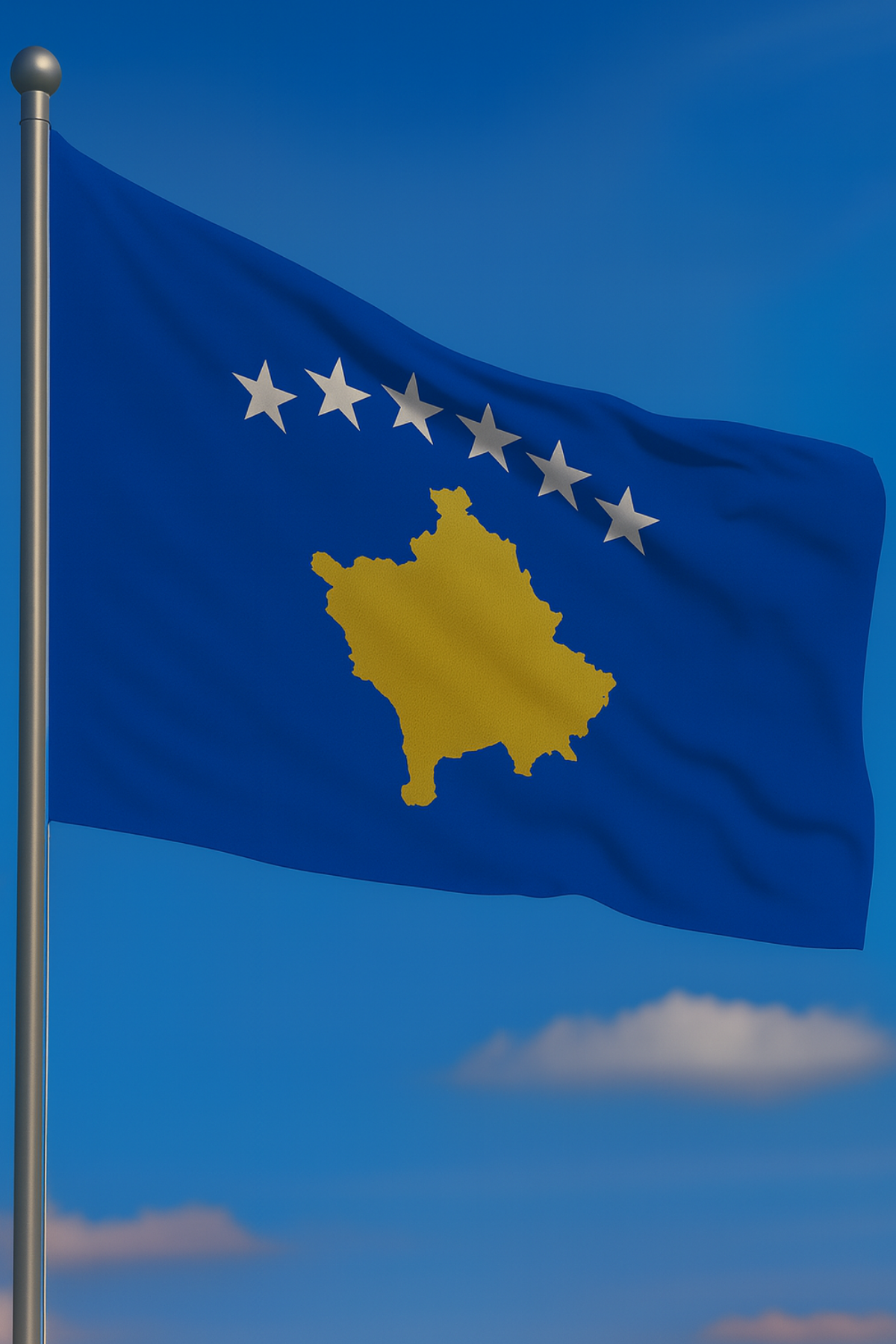 Kosova Bayrağı detay görünümü