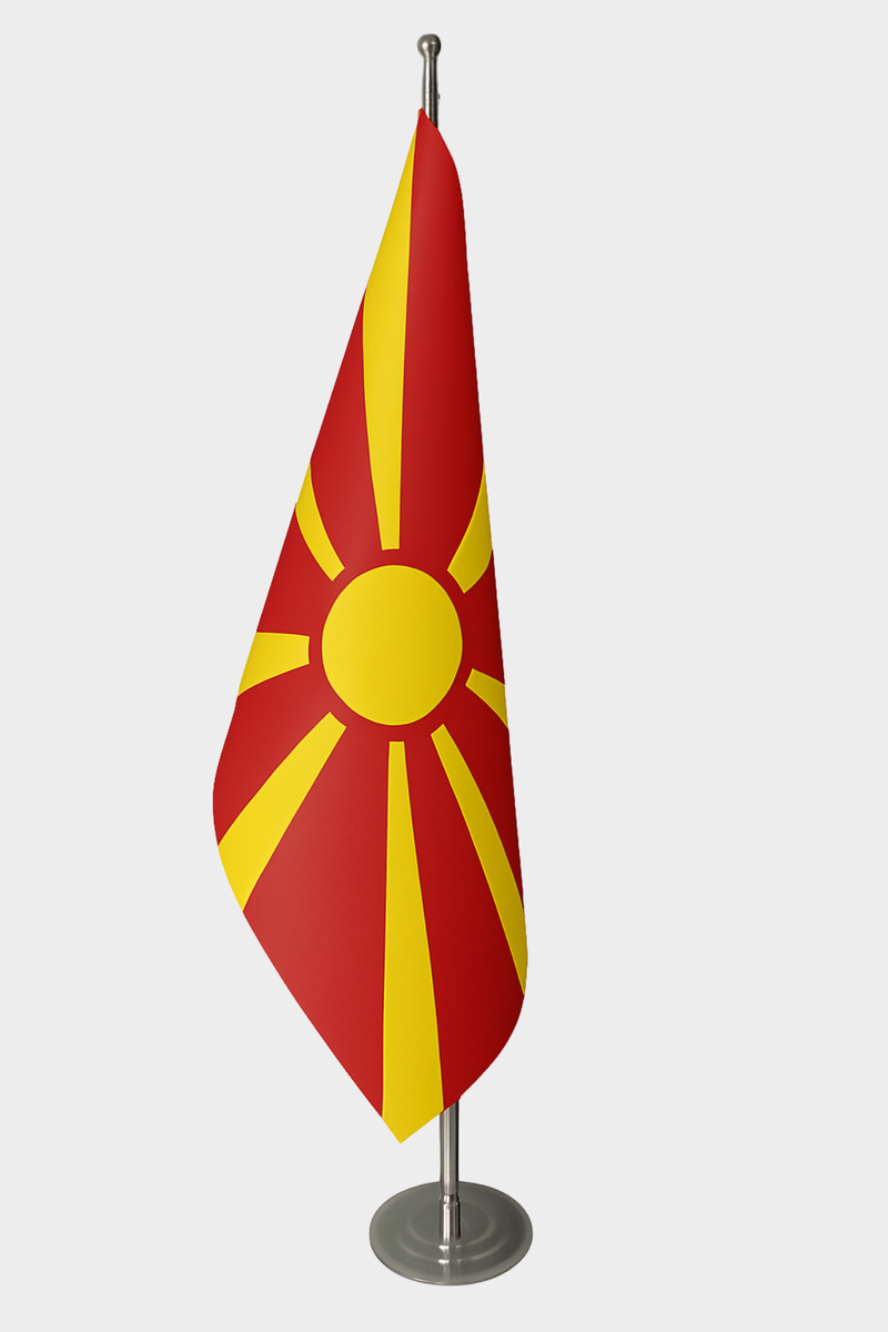 Kuzey Makedonya Makam Bayrağı Seti