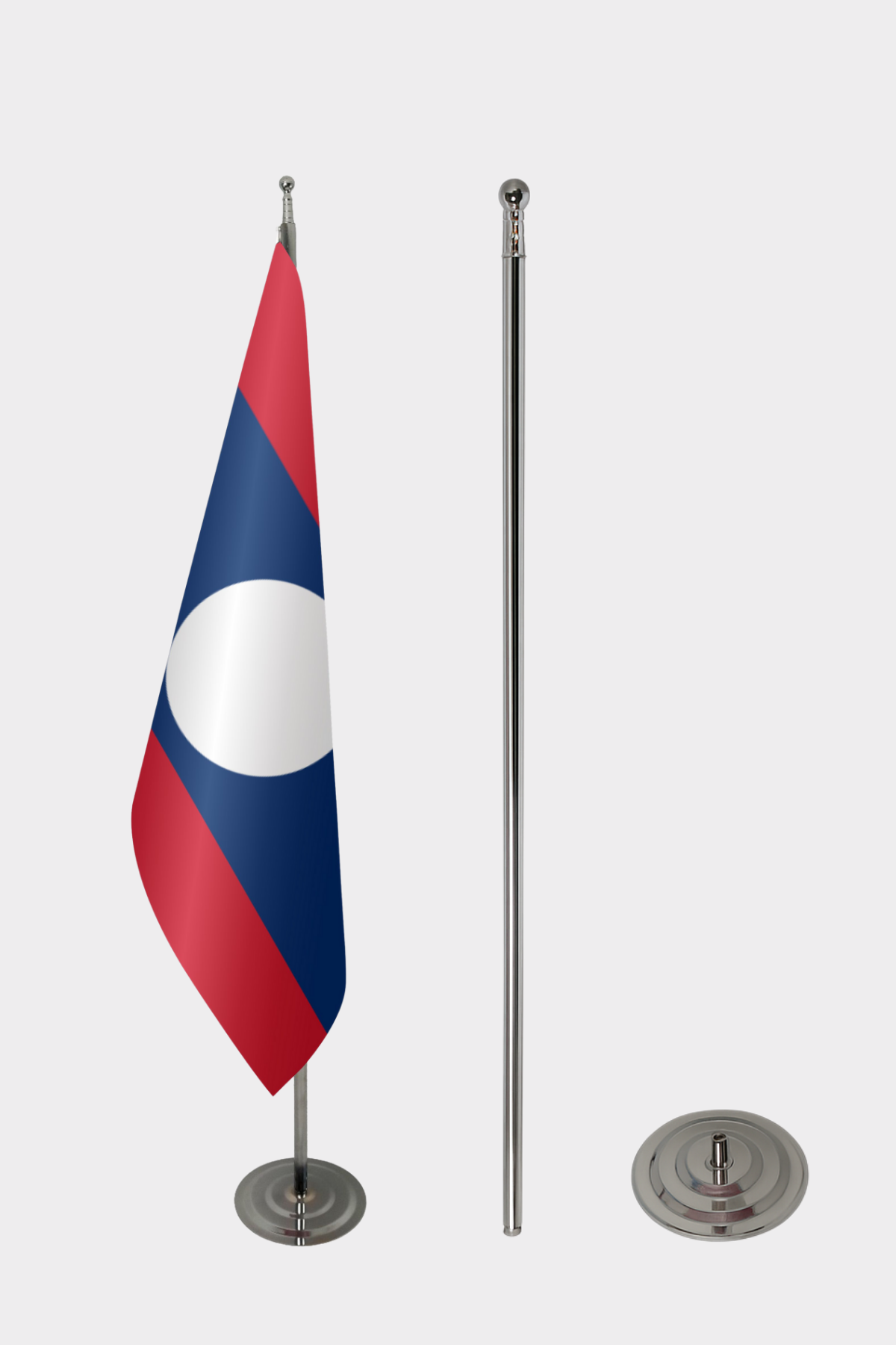 Laos Makam Bayrağı Seti yakın çekim