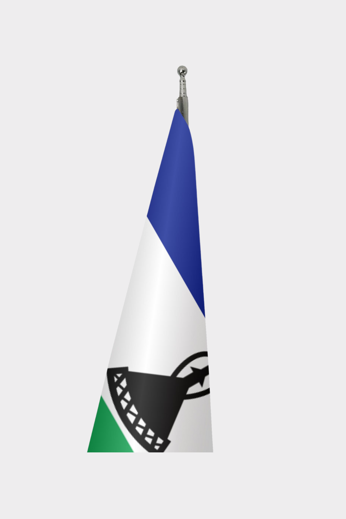 Lesotho Makam Bayrağı Seti detay görünümü