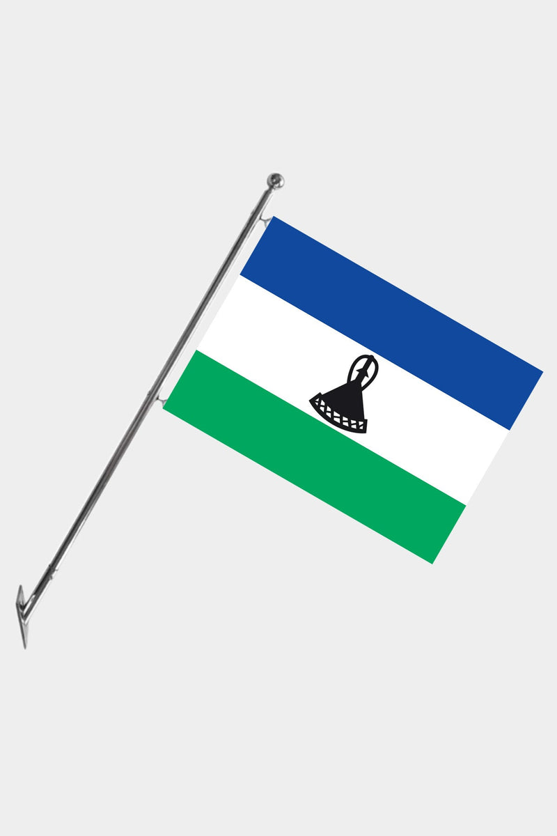 Lesotho Teleskopik Duvar Bayrağı Seti