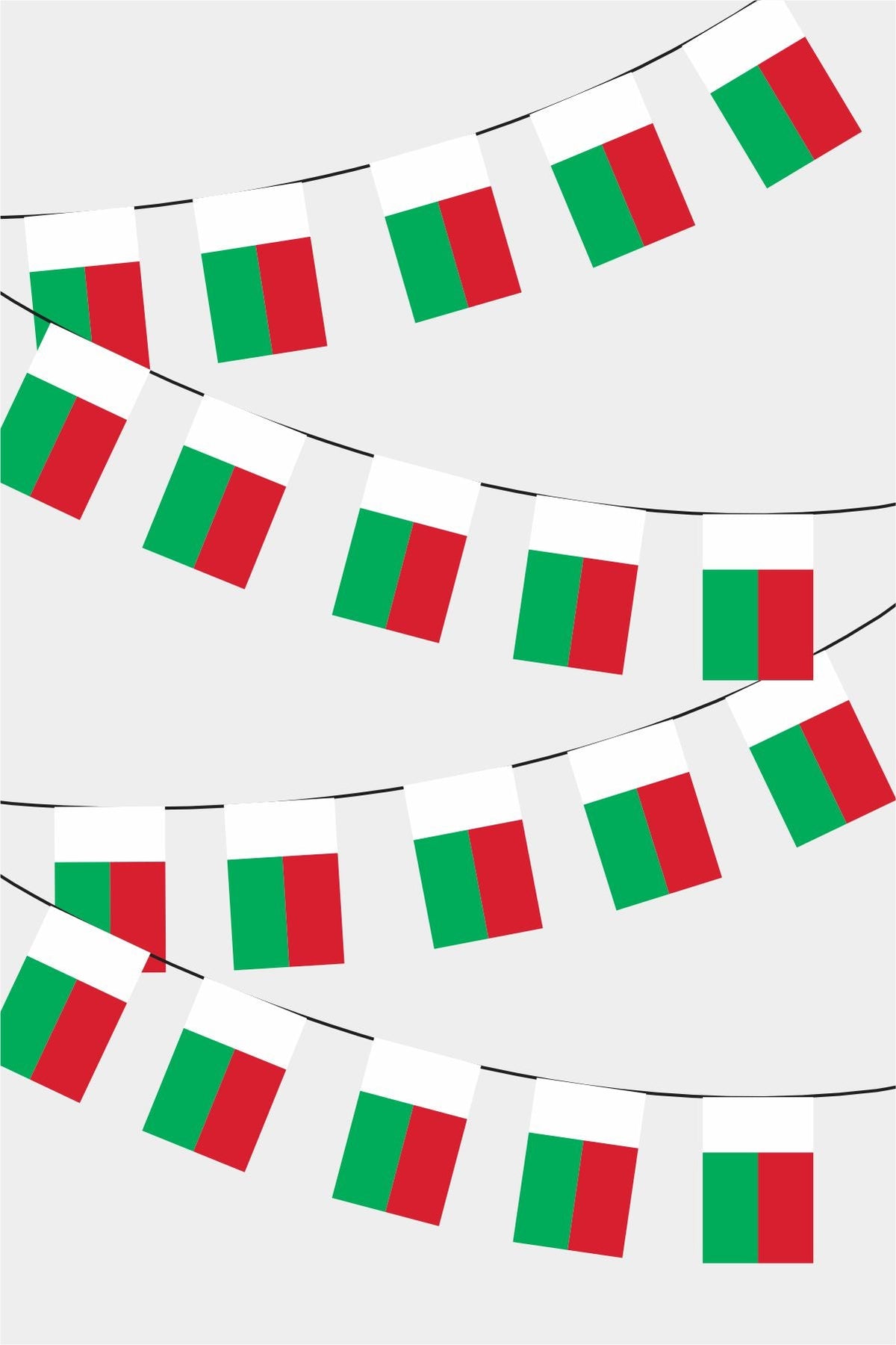 Madagaskar Dikdörtgen Süsleme Bayrak
