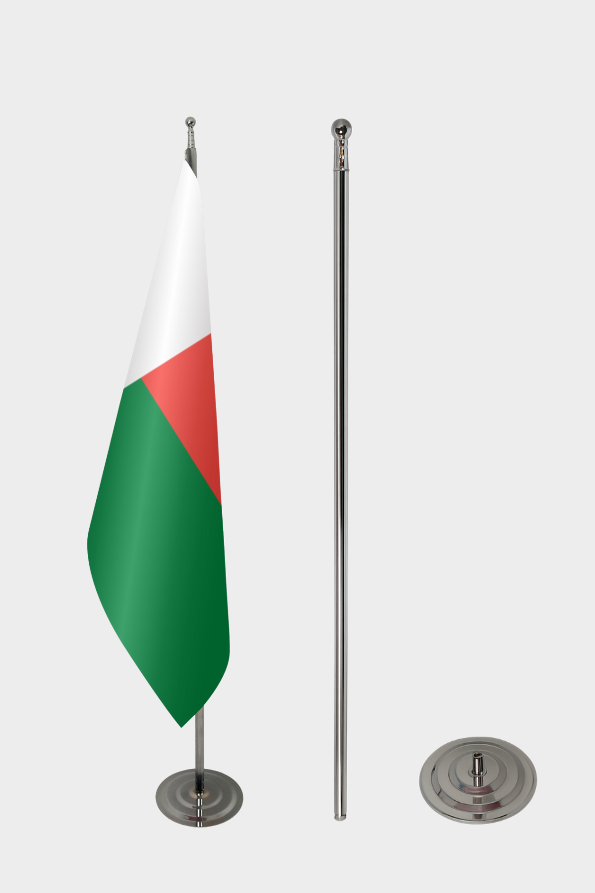 Madagaskar Makam Bayrağı Seti yakın çekim