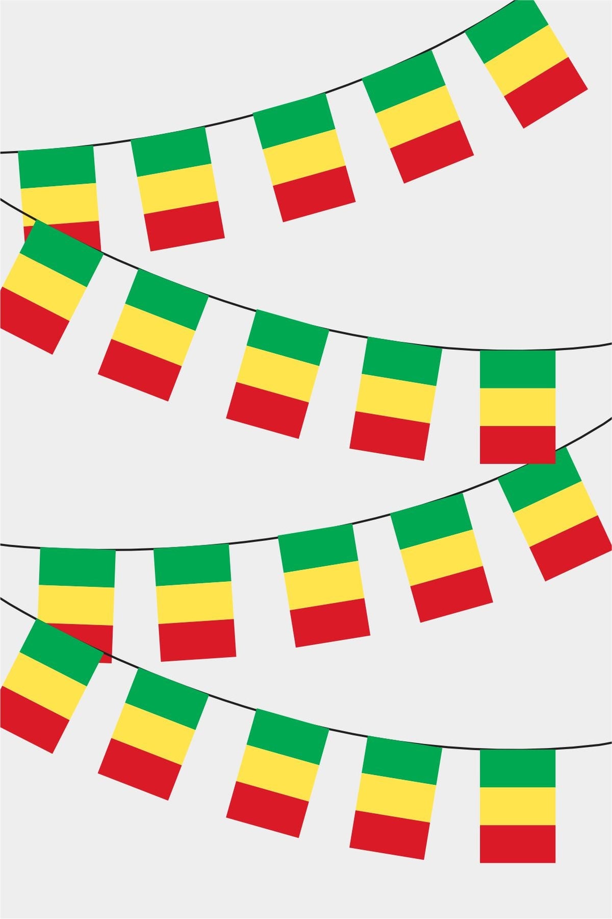Mali Dikdörtgen Süsleme Bayrak