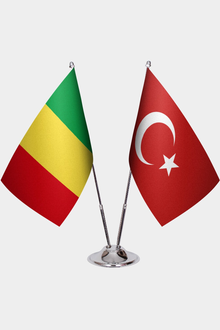 Mali ve Türkiye İkili Masa Bayrağı Seti
