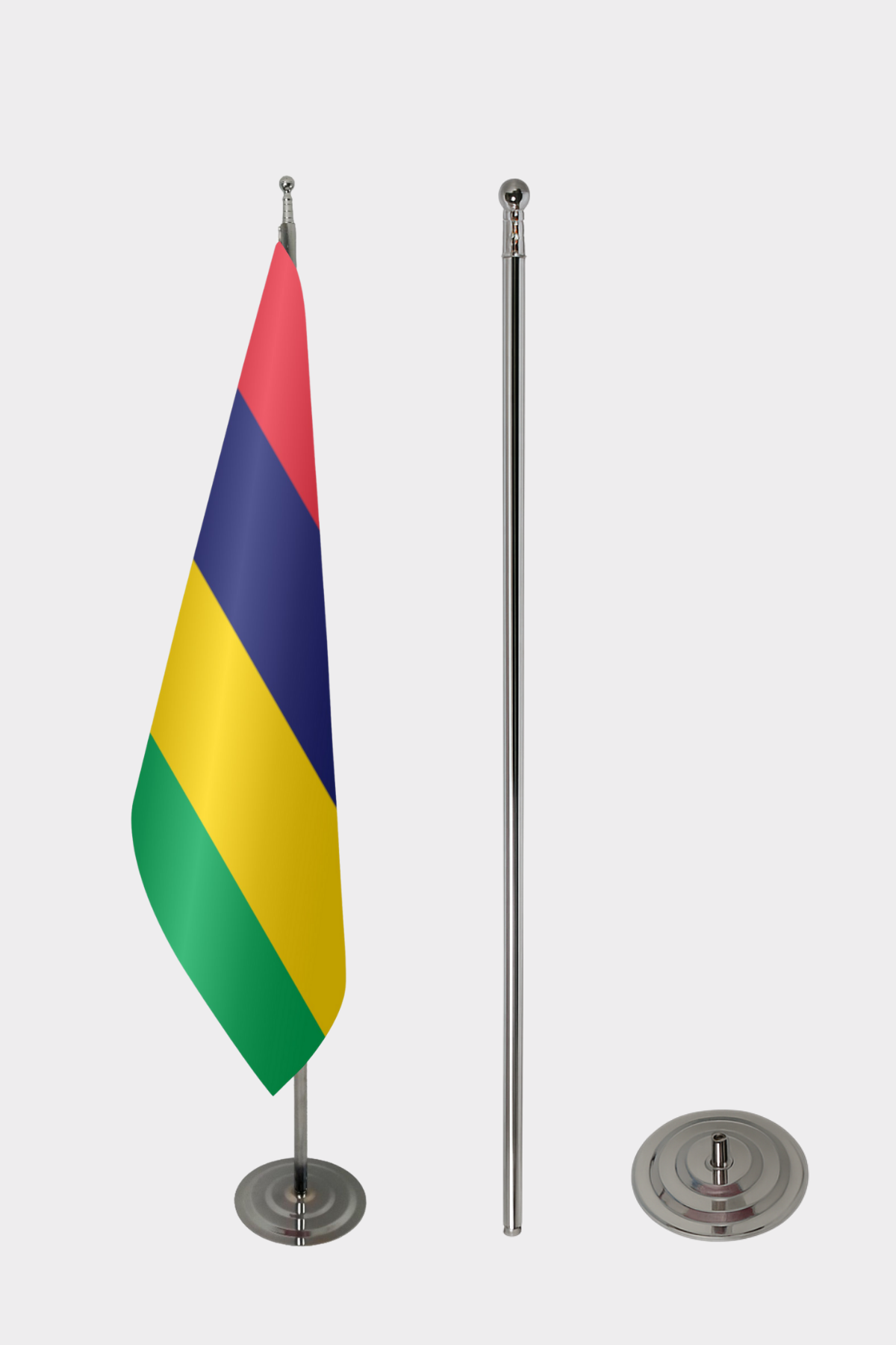 Mauritius Makam Bayrağı Seti yakın çekim